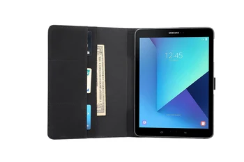 Premium din Piele de Caz pentru Samsung Galaxy Tab a 9.7 SM-T550 SM-T555 Smart Auto Dormi Trezește-rezistent la Șocuri husa Flip Shell