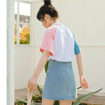 Tricouri Femei Dulce Moda Vrac Moale de Agrement coreeană Stil Harajuku Femei Îmbrăcăminte All-meci Simplu de zi cu Zi Elevii Chic 2020