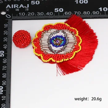 Kpop Hiperbola Margele De Semințe Tassel Cercei Stud Pentru Femei Vintage Etnice Unic Ochi Ureche Ornament Handmade Boho Moda Bijuterii De Vară