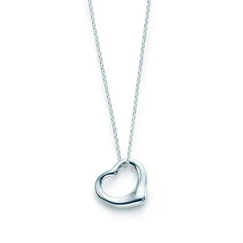 Argint 925 clasic de moda de argint pandantiv inima doamnelor colier bijuterii cadou de vacanță