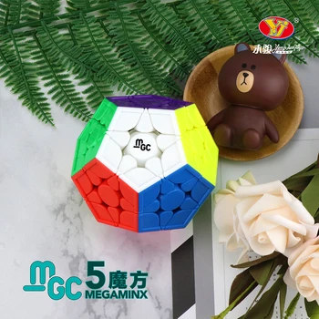 YJ MGC 3x3 Megaminx Magnetic Cub Magic Cubo RuiHu Stickerless Autocolante YongJun Viteza Cub educativ pentru copii Puzzle Jucării
