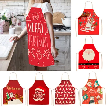 Lenjerie Crăciun Fericit Șorț Decoratiuni de Craciun pentru Casa 2020 Accesorii de Bucătărie Natale, Navidad Noi Anul 2021 Cadouri de Craciun