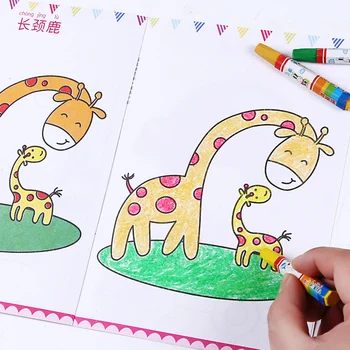 2020 Nou 12buc/Set Copii pentru Copii Drăguț Figura Stick de Desen pentru Copii Carte de Colorat Cărți Ușor de A Învăța Carte de Desen Libros