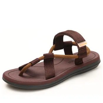Slip-on bandă îngustă pantofi de vara pentru bărbați sandale solid vara flats sandale barbati pantofi de plajă în aer liber, papuci de casă om casual pantofi Încălțăminte
