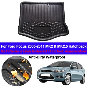 Masina din Spate Portbagaj Depozitare Mat Marfă Tava de Boot Liner Pentru Ford Focus 2005 - 2011 MK2 & MK2.5 Hatchback Auto Covor Protector Podea