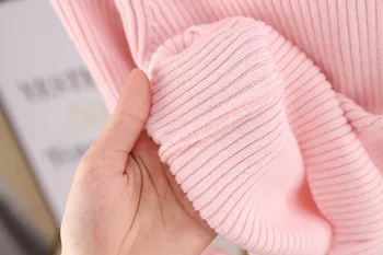 Fete Dragute Haine De Toamna Tricotate Pulover Topuri De Moda Coreeană Jumătate De Înaltă Guler Topuri De Iarnă Perete Fată Copilul Utilaje
