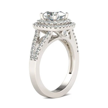 Knobspin De Moda Argint 925 Nunta Inele De Logodna Pentru Femei Spumant Ridicat De Carbon Diamant Bijuterii Fine Cadou