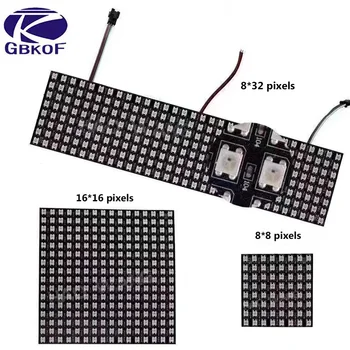 P10mm 16*16 pixeli 256leds flexibil, mini-led-uri de matrice WS2812b Digital Individual adresabile modul led Panou Flexibil D