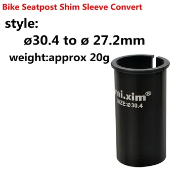1buc Aliaj Bicicleta Seatpost Shim Maneca Converti 30.4/30.8/31.6 la 27,2 mm Seat Post Tub Adaptor de Conversie Super-Ușoară