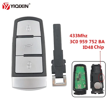 YIQIXIN Telecomanda Cheie Auto 3 Butonul telecomenzii Smart Key Pentru VW Volkswagen Magotan 3 Passat B6 3C B7 3C0 959 752 BA Cip ID48