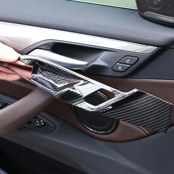 4buc Fibra de Carbon Interior Ornamente Interioare Mâner de Ușă Castron cu Capac Panou Ornamental Pentru BMW X1 F48 2016-2019