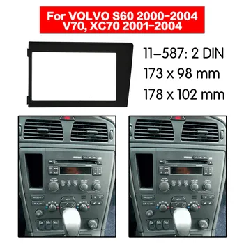 Radio auto Fascia Multimedia Kit Cadru Pentru VOLVO XC70/ V7 2000-2004 S60 2001-2004 Bezel Angel Ornamental al Panoului de Bord 2 Din, Kit de Montare