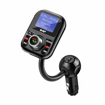 BT002 Radio Digital Adaptor Transmițător FM Portabil cu DAB Radio Auto Handsfree Wireless MP3 Receptor Cu Ecran LCD