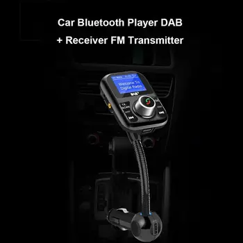 BT002 Radio Digital Adaptor Transmițător FM Portabil cu DAB Radio Auto Handsfree Wireless MP3 Receptor Cu Ecran LCD