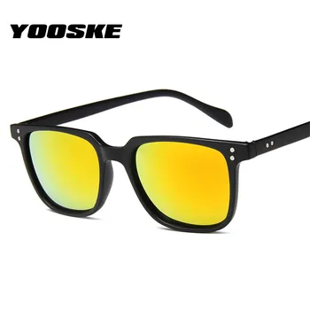 YOOSKE Retro Pătrat ochelari de Soare Vintage de Designer de Brand de Conducere Ochelari de Soare de sex Feminin de sex Masculin Oglindă de Înaltă Calitate Ochelari de Nuante