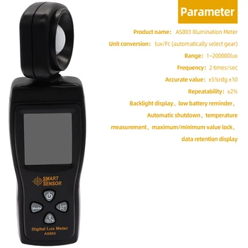 AS803 Portabile lluminometer Fotometru LCD Lux Meter Fotometru Radiometer Digitală, Contor de Lumină Luminanță Tester 40%OFF