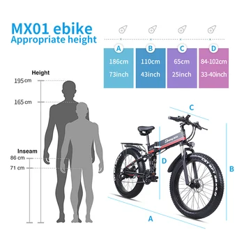 Sheng Milo Biciclete Electrice Anvelope de Grăsime 26 Inch Motocicleta E Motocicleta 1000w 48v Electric Nou Model de pliere de Munte Ebike