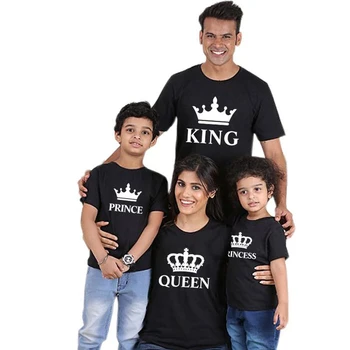 2020 Familie De Potrivire Haine De Bumbac T-Shirt Tatăl Mamei Top Tricou, Fiul, Fiica Regelui Regina Barbati Tricou Femei Plus Dimensiune Harajuku