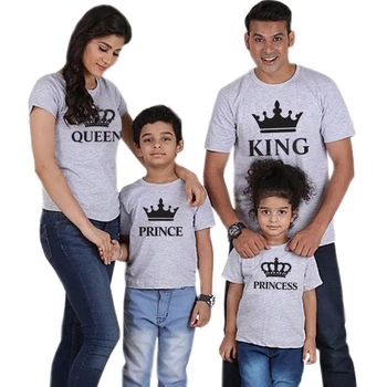 2020 Familie De Potrivire Haine De Bumbac T-Shirt Tatăl Mamei Top Tricou, Fiul, Fiica Regelui Regina Barbati Tricou Femei Plus Dimensiune Harajuku