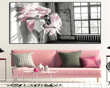 Personalizate noi moderne pictura decorativa moda frumusete roz, negru și alb fundal Papel de parede papier peint tapet