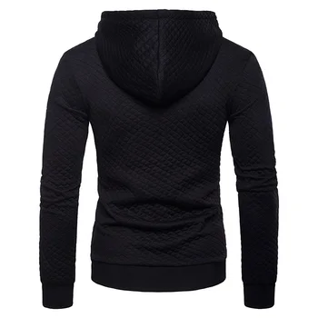 AKSR Bărbați Hoodie Sweatershirt Haină de Primăvară și de Toamnă Noua Moda a Lovit Culoarea Zăbrele Design Culoare Solidă Slim cu Fermoar Jacheta Barbati