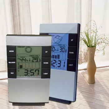 Vremea barometru Termometru Digital Calendar Umiditate Monitoriza Acasă Prognoza Meteo lumina de Fundal LCD Termometru Temperatura