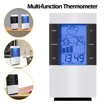 Vremea barometru Termometru Digital Calendar Umiditate Monitoriza Acasă Prognoza Meteo lumina de Fundal LCD Termometru Temperatura