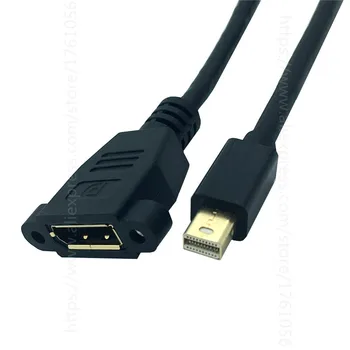 Cablu Mini DisplayPort Unghi Drept pentru Adaptor DisplayPort, Negru Rezoluție 4K Ready - Thunderbolt și Thunderbolt 2