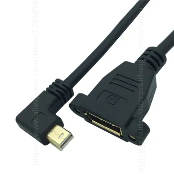 Cablu Mini DisplayPort Unghi Drept pentru Adaptor DisplayPort, Negru Rezoluție 4K Ready - Thunderbolt și Thunderbolt 2