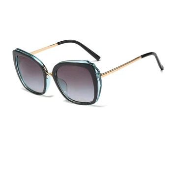 Vintage Brand de Lux ochelari de soare Patrati doamnelor 2019 Designer de Brand Retro Cadru din Aliaj de Epocă Nuante femei ochelari Albastru Ochelari