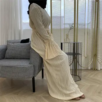 2020 Moda Musulmană Abaya Cutat Halat Rochie Maxi Cardigan Cu Maneca Lunga, Rochii De Rugăciune Islamice Îmbrăcăminte Dubai Orientul Mijlociu Doamnelor