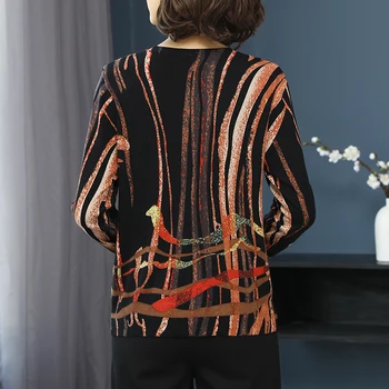 YISU moda Pulover 2019 Primavara Calda de Toamna Pulovere Pulover Femei benzi Imprimate Pulovere de sex Feminin moale Tricotate pulovere