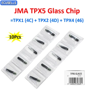 10buc/Lot Nou TPX5 Transponder Chip de Sticlă JMA Cheie de Masina Chips-uri Cloner Clona Cipul 3 În 1 = TPX1 ( 4C ) + TPX2 ( 4D ) + TPX4 ( 46 )