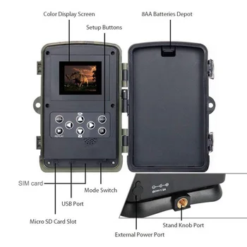 HC-810G în aer liber 3G Vânătoare Camera de 0.3 s Declanșat Timp 1080P IP65 Waterproof IR Noapte Viziune Calea aparat de Fotografiat Infraroșu Capcana Camera
