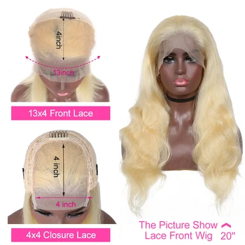 YYong613 Blond Dantelă În Fața Peruca Din Par Uman Pentru Femei 613 Corpul Val De Închidere Dantela Peruca Pre Pluckeded Parului Remy Pot Fi Colorate