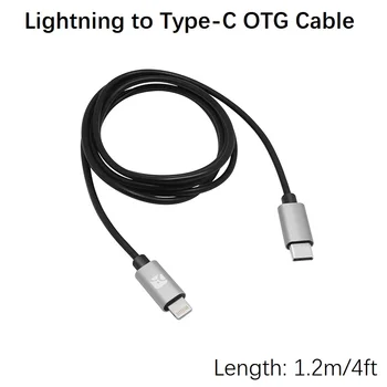 Fulgere de Tip C Cablu OTG pentru Shanling M2X m5-urile sunt Up4 M0,xd-05 plus,NX4 DS,Fiio BTR5 3 iPhone 11 XS Max, XR, XS 8Plus, iPad Pro