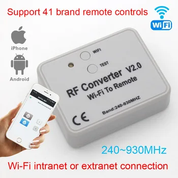 Universal RF converter WIFI pentru control de la distanță de 300-868mhz Android IOS RF control de la distanță WIFI 433mhz 868mhz 330mhz 315mhz universal negru di
