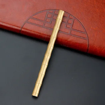 Creative bamboo din metal alama pix stilou de mână