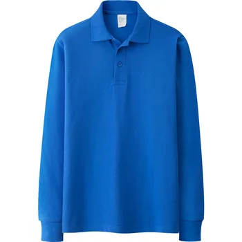Bumbac de Înaltă Calitate pentru Bărbați Polo Brand Casual, Camasi cu Maneca Lunga Culoare Solidă Polos Primavara Toamna Bluze Marimea S-3XL;YA286