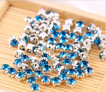 4MM-8MM Bling Zircone Culoare Albastru DIY Singură Setare Gheare Pietre de Cristal Sew-On Pentru Îmbrăcăminte Art Decor,Îmbrăcăminte Nunta