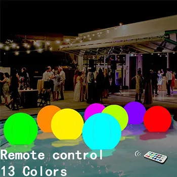 Telecomanda LED Flash Gonflabil Minge de Plajă 13 Culori Stralucitoare Minge Piscină Jucărie Partidul Decor (inclusiv O pompă) 42