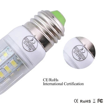 Foxanon 6pcs E27 220V Lampă cu LED 5730 SMD LED-uri Bec E14 de Porumb 24 30 42 64 80 89 108 136 Led-uri Lampa de Bombillas Lumina Lampada de Iluminat