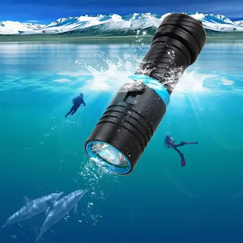 Profesionale scuba 100M scufundări lanterna xm-l2 led lanternă subacvatică worklight lampa rezistent la apa lanterna lanterna 26650 18650