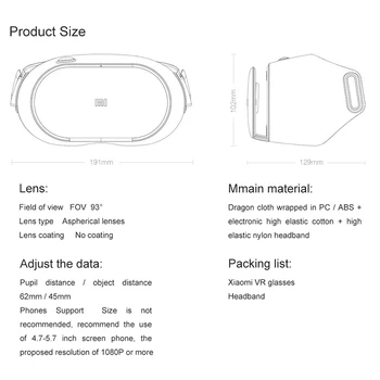 Original Xiaomi VR Juca 2 Ochelarii 3D Virtual Reality Căști Xiaomi Mi VR Play2 Cu Cinema Controler de Joc pentru 4.7 - 5.7 Telefon