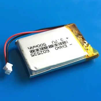 3.7 V 500mAh 602535 lipo litiu polimer baterie reîncărcabilă JST 1.25 mm 2 pini pentru MP3 GPS DVD bluetooth recorder cască camera