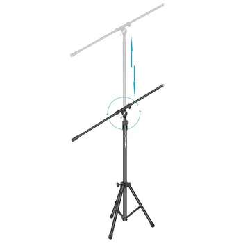 Neewer Grele Microfon Stand - 40.2-64.2 centimetri Înălțime Reglabilă cu 31.9 cm Extensibil Telescopic Boom Arm