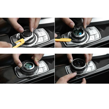 Masina Butoane Multimedia Capac Ornamental de Decorare Cadru Pentru BMW 3 5 Seria 7 X1 X3 X5 X6 F10 F30 F25 E70 E71 E84 E90 E60 F01 F02 E46