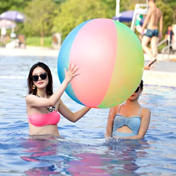 100cm Dimensiuni Mari Curcubeu PVC Gonflabile Copii Minge de Plajă Gaarden Piscină în aer liber Interactiv Joc de Apă Jucărie