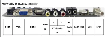 TV+HDMI+VGA+AV+USB+AUDIO TV LCD driver placa de 21.5