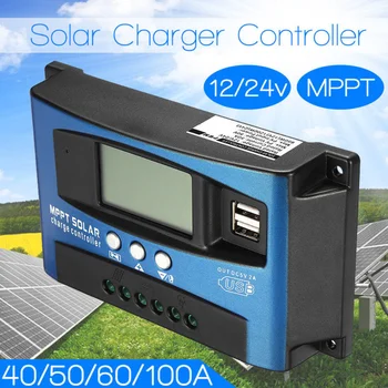 MPPT Focalizare Automată Inteligentă 30/40/50/60/100A Controler Solar 12V24V de Încărcare și de Descărcare de gestiune Curent în timp Real de Afișare Controller